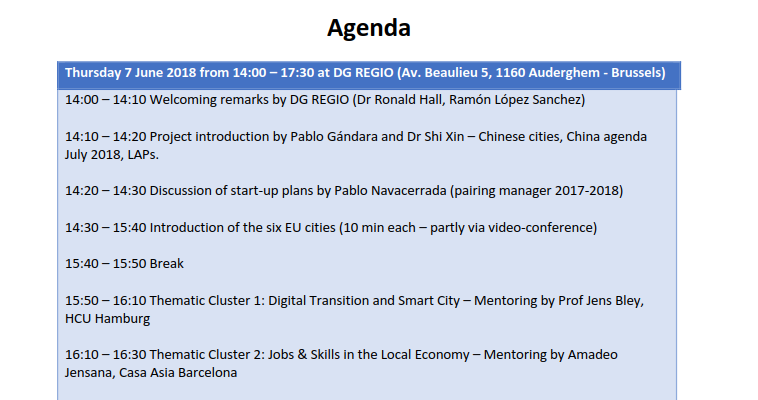 IUC-EU Cities Coaching Session in Brussels