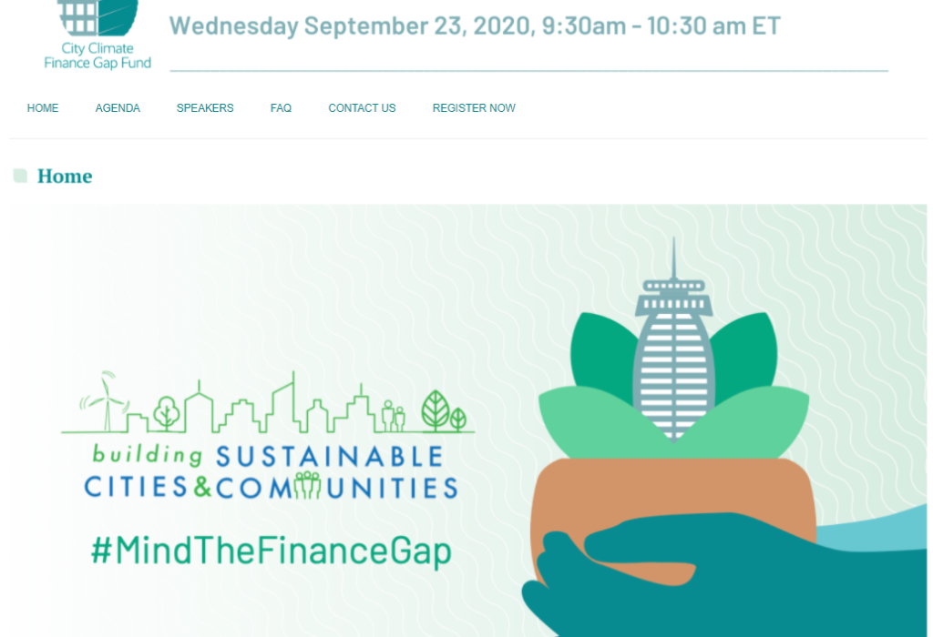 City Climate Finance Gap Fund Launching Event