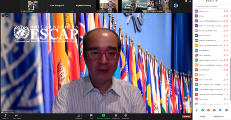 IUC Team participates at UNESCAP Meeting on “Response and Recovery: Asia-Pacific Cities on the Front Lines of COVID-19′