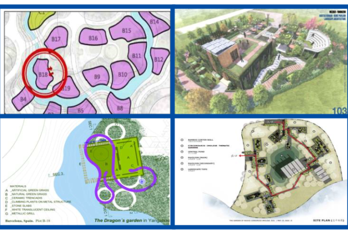 EU Cities Garden Pavilions under Construction in Yangzhou