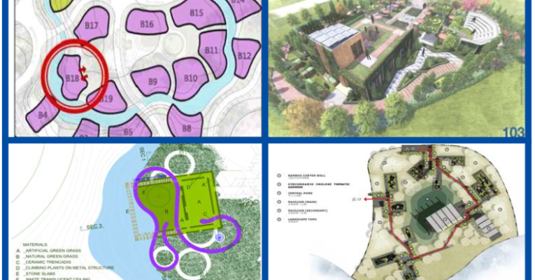 EU Cities Garden Pavilions under Construction in Yangzhou